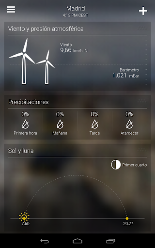 Captura de pantalla de Yahoo Tiempo
