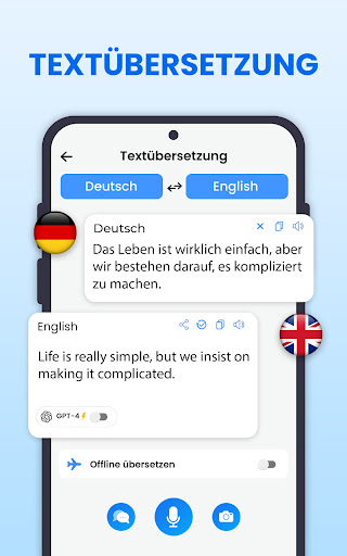 Alle Übersetzen Foto, PDF, DOC Screenshot