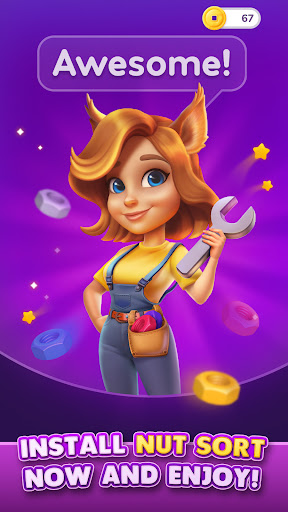 Captura de pantalla de Nut Sort - Juegos de Ordenar
