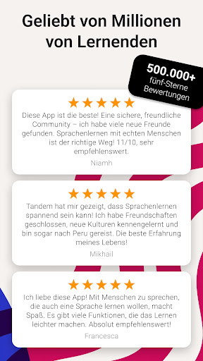Tandem: Sprachaustausch Screenshot