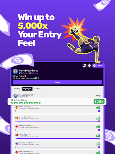 Captura de pantalla de Dabble - Real Money Pick'Em