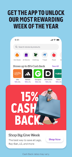 Captura de pantalla de Rakuten: Cash Back and Deals