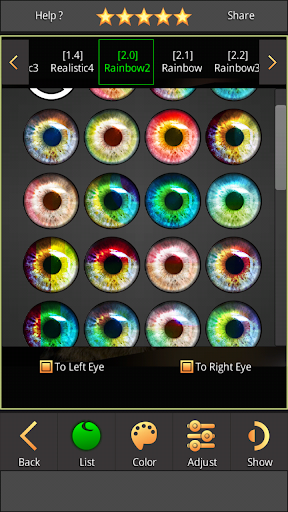 Captura de pantalla de FoxEyes - Change Eye Color