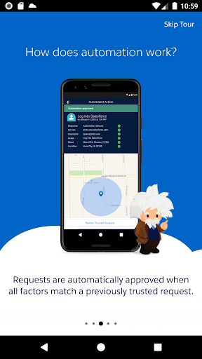 Captura de pantalla de Salesforce Authenticator