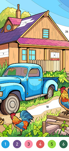 Captura de pantalla de Country Farm Coloring Book