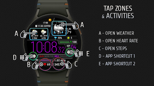 Captura de pantalla de Weather watch face W6.5