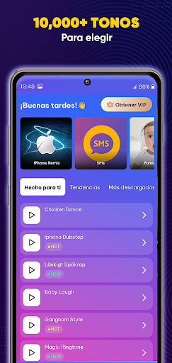 Captura de pantalla de Tonos de llamada para celular
