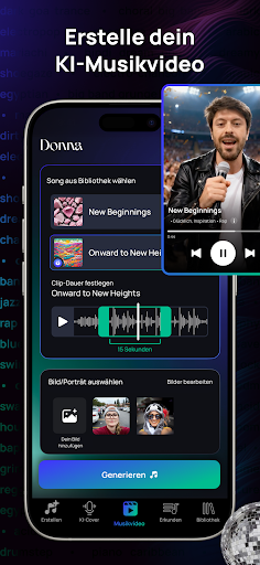Donna KI Lied Musik Generator Screenshot