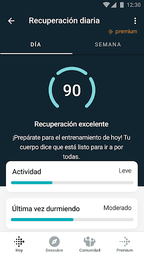 Captura de pantalla de Fitbit
