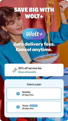 Captura de pantalla de Wolt Delivery: Food and more