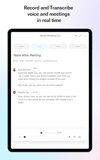Captura de pantalla de Otter: Transcribir Notas