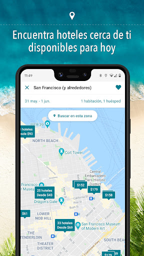 Captura de pantalla de Orbitz: Hoteles y vuelos