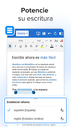 Captura de pantalla de MobiOffice: Word, Sheets, PDF