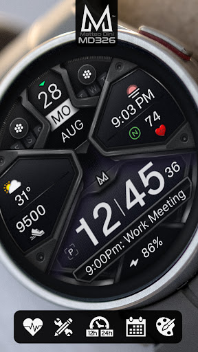 Captura de pantalla de MD326 3D Modern Watch Face
