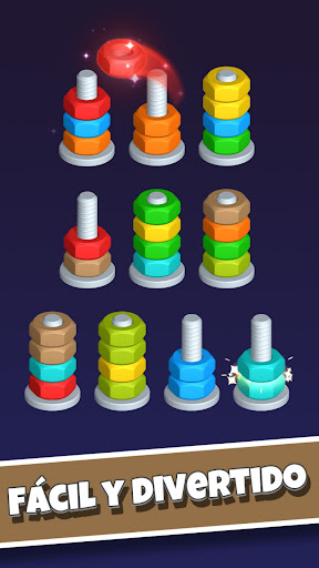 Captura de pantalla de Ordena Tuercas: Puzzle Color