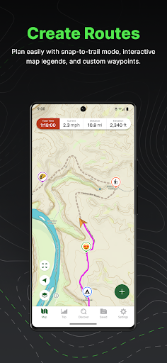 Captura de pantalla de Gaia GPS (Mapas Topográficos)