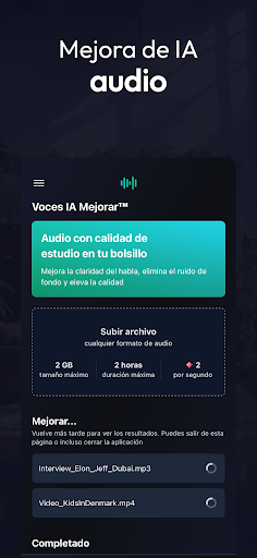 Captura de pantalla de Voices AI: Cambiador de Voz