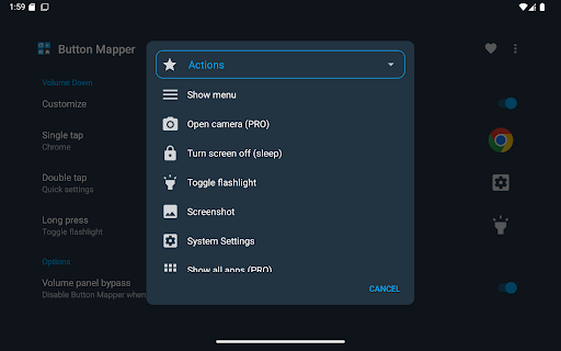 Captura de pantalla de Button Mapper: Remap your keys