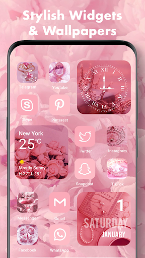 Captura de pantalla de Widgets Art - Wallpaper, Theme