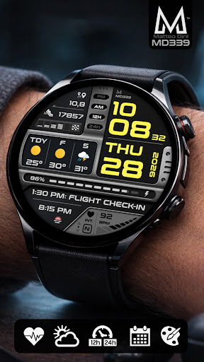 Captura de pantalla de MD339 Digital watch face