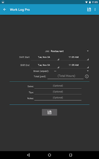 Captura de pantalla de Work Log Pro