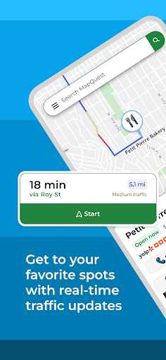 Captura de pantalla de MapQuest: Get Directions