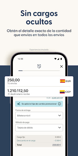 Captura de pantalla de Envía dinero con Remitly