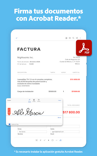 Captura de pantalla de Adobe Scan: escáner PDF con IA