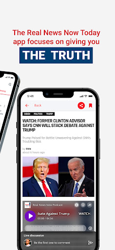 Captura de pantalla de Real News Now Republican News
