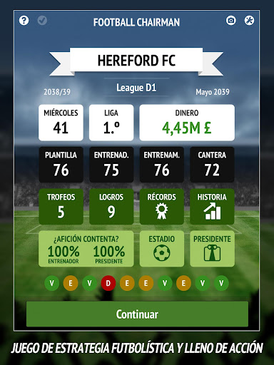 Captura de pantalla de Football Chairman Pro