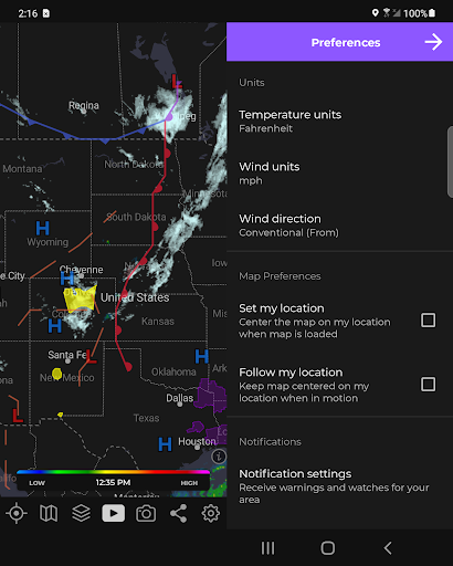 Captura de pantalla de MyRadar Weather Radar Pro