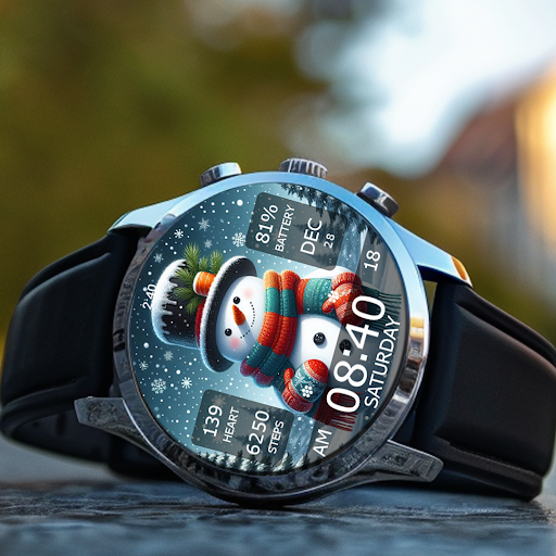Captura de pantalla de Key WF55 Snowman Watch Face