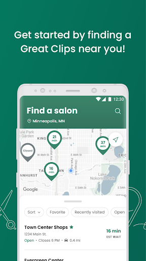 Great Clips Online Check-in Screenshot