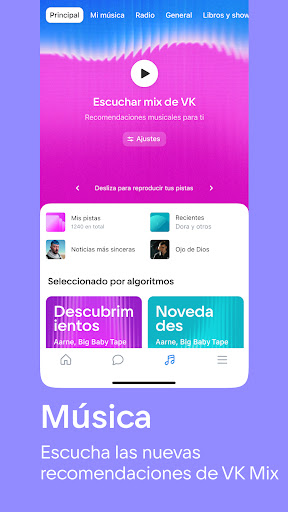 Captura de pantalla de VK: red social, mensajero