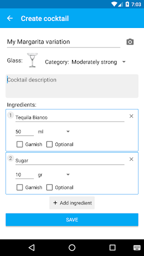 My Cocktail Bar Pro screenshot