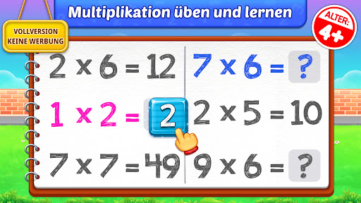 Multiplikation spiele Für 2-7 Screenshot