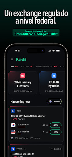 Captura de pantalla de Kalshi: Opera Deportes