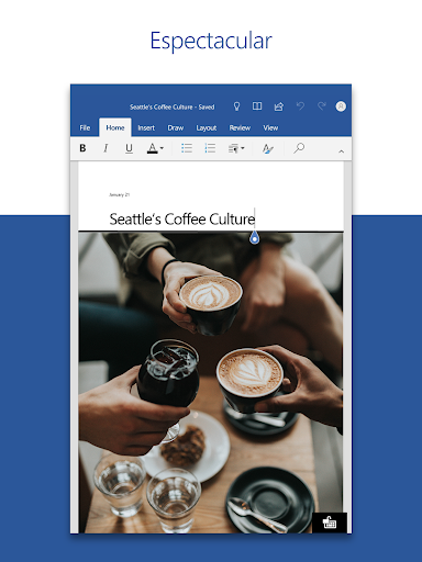 Captura de pantalla de Microsoft Word: Edit Documents