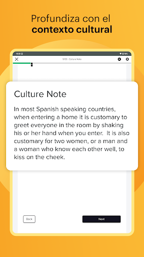 Captura de pantalla de Mango Languages