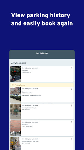 Captura de pantalla de ParkWhiz -- Parking App