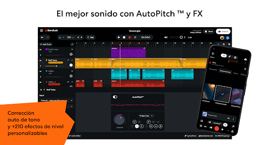 Captura de pantalla de BandLab: Estudio musical