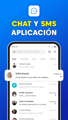 Captura de pantalla de Mensajes: Mensajería de texto