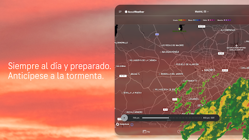 Captura de pantalla de AccuWeather: clima diario