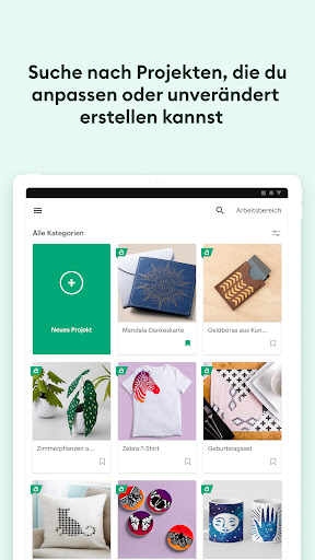 Design Space™: DIY mit Cricut Screenshot
