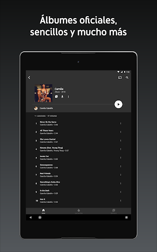Captura de pantalla de YouTube Music