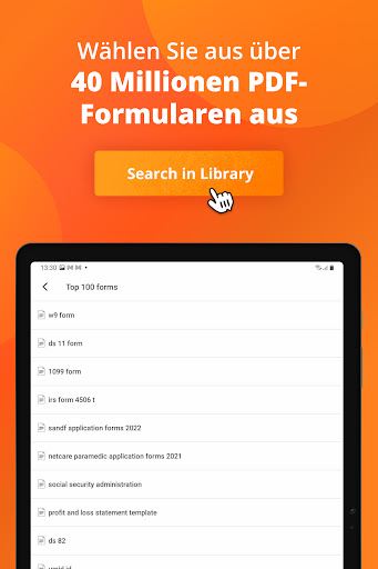 pdfFiller: PDF-Editor Screenshot