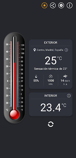Captura de pantalla de Termómetro++ ambiente