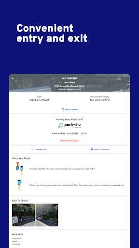 Captura de pantalla de ParkWhiz -- Parking App
