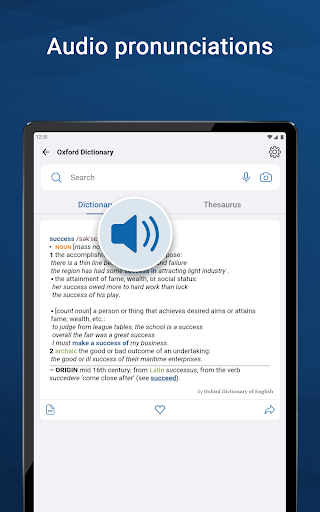 Oxford Dictionary & Thesaurus screenshot