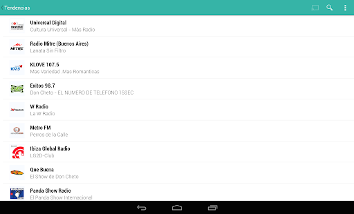 Captura de pantalla de TuneIn Radio Pro